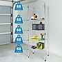 Mount-It! 5-Tier Wire Shelving Unit with Wheels, Holds 88 lbs per shelf, Silver (MI-7862)~#|#~1278540A-F447-4B69-BBECF9576928D3B7_sc7