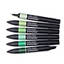Winsor & Newton Promarker Dual-Tip Alcohol Based Marker, Green Tones, 6/Pack (WNX0290158)~#|#~127C620E-DD8A-4F6D-9A3F8D8449A4DD51_sc7