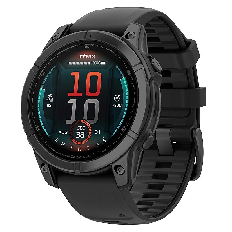 Garmin fenix E AMOLED Multisport GPS Smartwatch, Slate Gray & Black, 47mm (GRM0302503) image 1