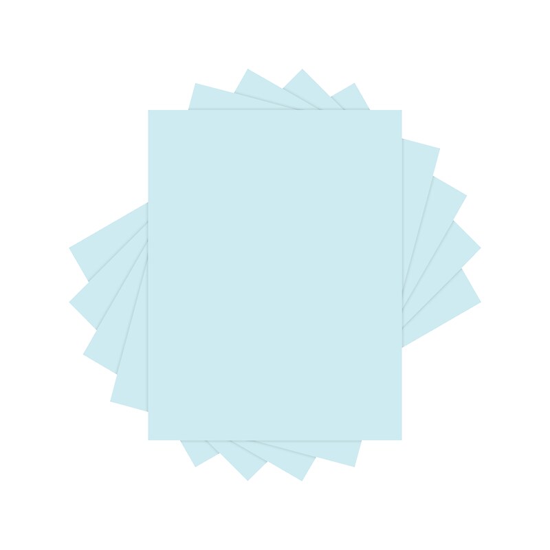 Lettermark Colors 30% Recycled Colored Paper, 20 lbs., 8.5" x 11", Blue, 500 Sheets/Ream (94284) image 1