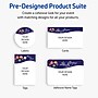Avery Silver-Snowflakes Matte Blank Card, White, 120/Pack (S00-FK5)~#|#~128499AF-7746-41A4-8931C3CD241CDA26_sc7