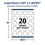 Avery Laser/Inkjet Decorative Edge Waterproof Multipurpose Labels, 1.8704"  x 1.5", White, 200/Pack (94120)~#|#~128540F5-5BE7-40E6-8CB51B0827771275_sc7