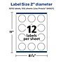 Avery Laser/Inkjet Round Multipurpose Labels, 2" Dia., Clear, 1200 Labels/Box (94501)~#|#~1285C3A7-AE2B-4AC9-B3AECB3B927972F1_sc7