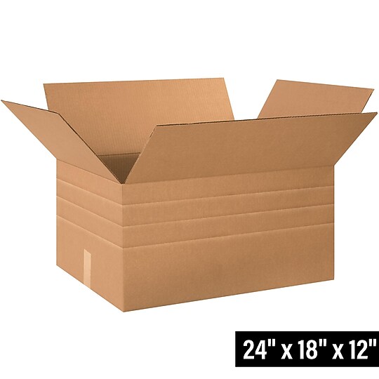 24" x 18" x 12" Multi-Depth Shipping Boxes, 10/Bundle (MD241812)~#|#~128880D2-116B-4A20-99B9C134F2CB5D93_sc7