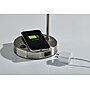 Adesso Emery SuperCharger Incandescent Desk Lamp, 19"H, with USB Port, Brushed Steel (2624-22)~#|#~128A9105-5472-405E-BA09164B2AF867FA_sc7