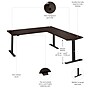 Bush Business Furniture Move 60 Series 72"W L Shaped Adjustable Standing Desk, Black Walnut (M6SL7278BWBK)~#|#~128C3431-D670-48E1-B352DEC2FFEE83D5_sc7