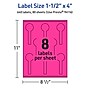 Avery Laser/Inkjet Lollipop Multipurpose Labels, 1.5" x 4", Neon Magenta, 640/Box (94116)~#|#~128C8C78-2FA8-4D64-A82F672C27850E71_sc7