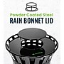 Alpine Industries Rain Bonnet Lid, 38 Gallon, Round, Black (ALP479-38-A-MKTCOPY)~#|#~12909AE7-E7B5-4FE4-B797533C81A1877A_sc7