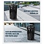 Alpine Industries Metal Outdoor Trash Can with Rain Bonnet Lid and Liner, 38 Gallon, Black (479-38-1)~#|#~1290B603-699F-4A64-B8EDC8F25D9BC8E2_sc7