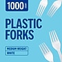 Perk™ Polystyrene Fork, Medium-Weight, White, 1000/Pack (PK56397)~#|#~1292B4DF-E7CE-4D8E-9F869D455DB91A05_sc7