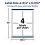 Avery Laser/Inkjet Rectangle Multipurpose Labels, 3.75"  x 4.75", Glossy White, 100/Pack (94254)~#|#~1292FF30-163F-4B5A-B6D3BEEF042D64FA_sc7