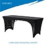 Iceberg 72"L x 30"W Open-Sided Stretch-Fabric Table Cover, Black (16541)~#|#~12974C65-F3B8-46C6-B14F949BE8A6C2C4_sc7