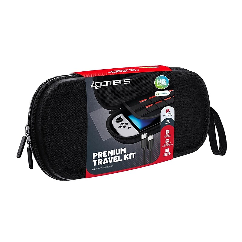 4Gamers Premium Travel Kit, Switch 2 Compatible, Black (S2-PTK-4G) image 1