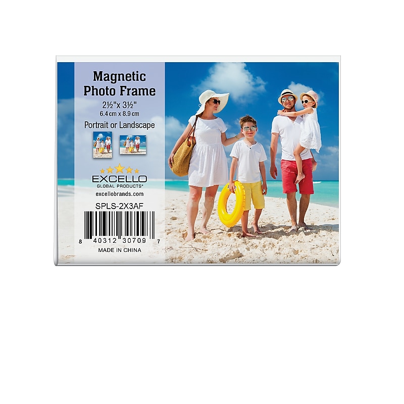 Excello Global Products Magnetic Indoor Wall Sign, 2.5" x 3.5", Clear (SPLS-2X3AF) image 1