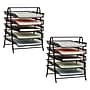 Mind Reader Metal 5-Tier Stackable Paper Desk Tray Organizer, Black, 2/Pack (5TPAP2PK-BLK)~#|#~129F3A5A-F4EF-4353-A944CBFBE4CB157C_sc7