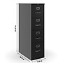 Staples 4-Drawer Vertical File Cabinet, Letter Size, Lockable, 51.97"H x 14.9"W x 26.5"D, Black (59603/25411)~#|#~12A470CD-6BDB-4FFF-9DB2E4F04FBBDAB3_sc7