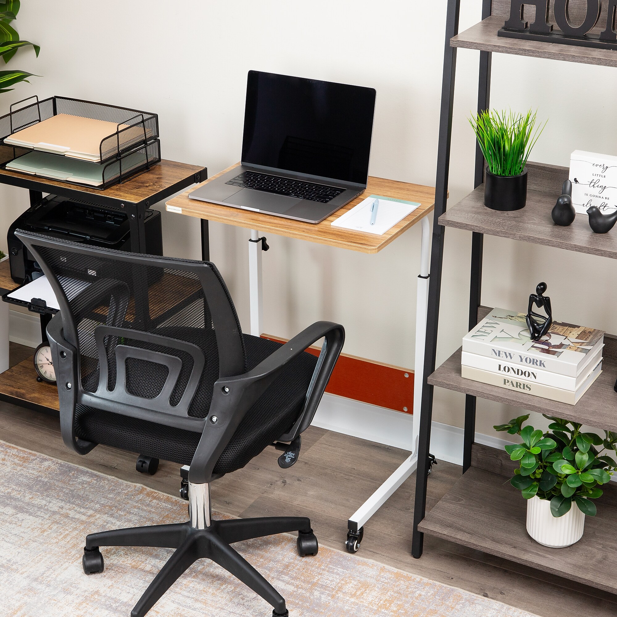Mind Reader 21.8″ Adjustable Standing Desk, Brown/White (OBRJUST-BRN) Sansujyuku sansujyuku.com