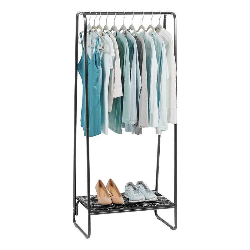 Iris 8.88" x 6.75" Garment Rack, Black Metal (596267) image 1