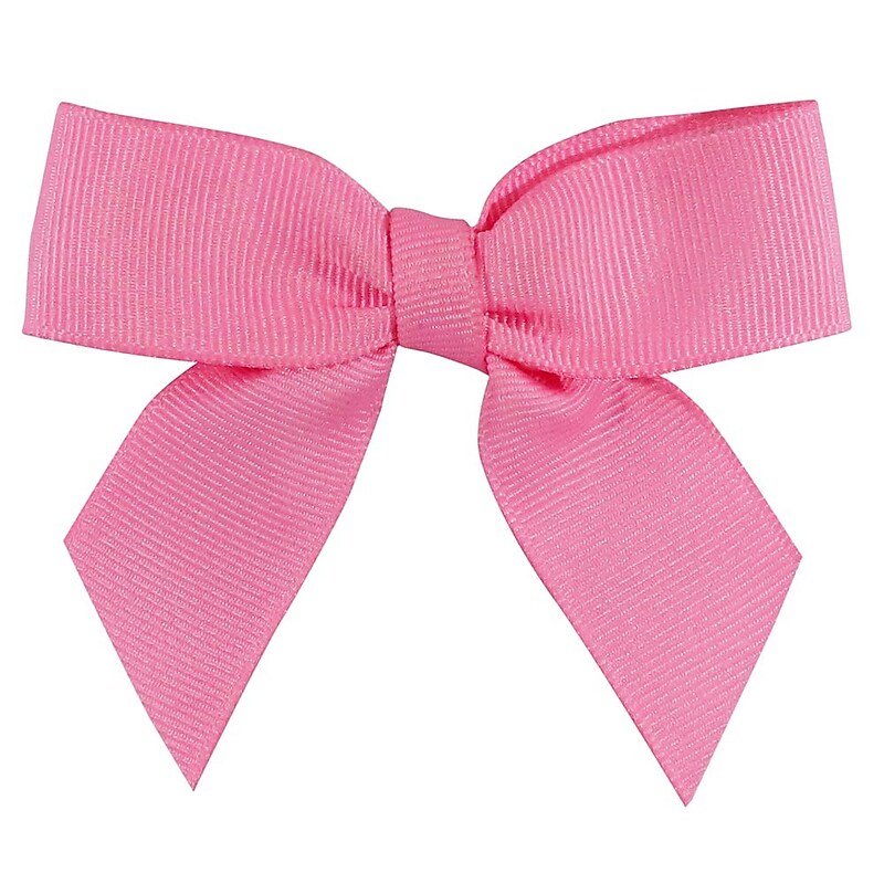 JAM Paper Grosgrain Bows, Hot Pink, 100/Pack (52640349299) image 1
