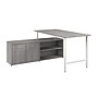Bush Business Furniture Hustle 60"W Computer Desk and Low Storage Cabinet with Doors and Shelves, Platinum Gray (HUS011PG)~#|#~12C1B253-1DD9-42DE-9D282952FAB4F9C7_sc7