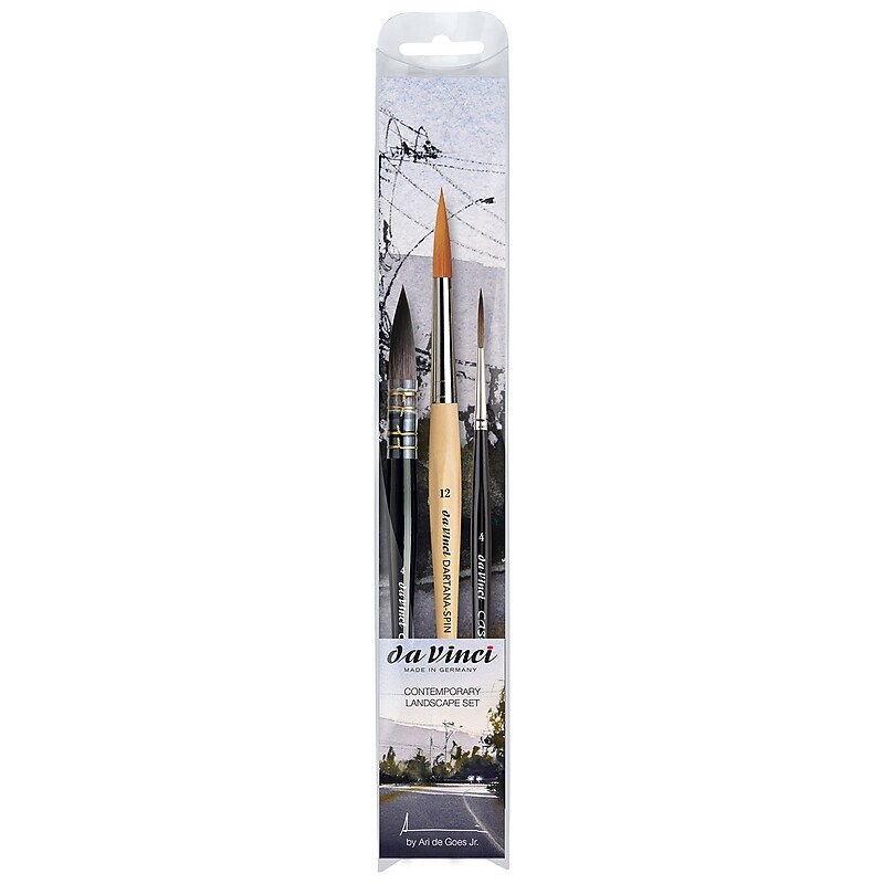 da Vinci Artist Signature Collection by Ari de Goes Jr. Contemporary Landscape Brushes, 3/Pack (DVXVA41460) image 1