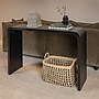 Storied Home Modern Waterfall Edge Mango Wood Console Table, Black (EC1717)~#|#~12C89AD8-7337-4BED-8EC711CB301FB6F1_sc7