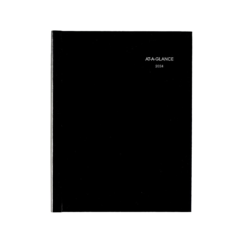 2024 AT-A-GLANCE DayMinder Premiere 8" x 11" Weekly Appointment Book Planner, Black (G520H-00-24) image 1