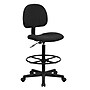 Flash Furniture Armless Fabric Drafting Stool with Footrest, Black (BT659BLK)~#|#~12D0D46A-1F37-4EF5-B91D39B60D0AFD83_sc7