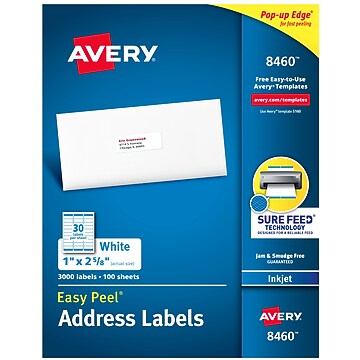 Avery Laser/Inkjet Multipurpose Labels, 8.125