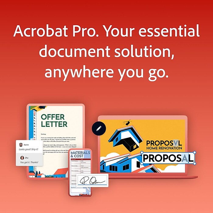 Adobe Acrobat Pro DC for 1 User, Windows and macOS, Download