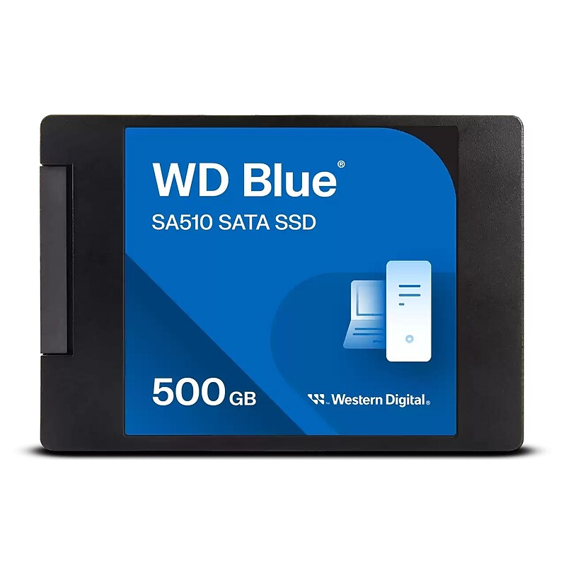 WD Blue SA510 500GB 2.5‑Inch SATA Internal Solid State Drive, 3D NAND (WDS500G3B0A‑00AXR0PK) image 1