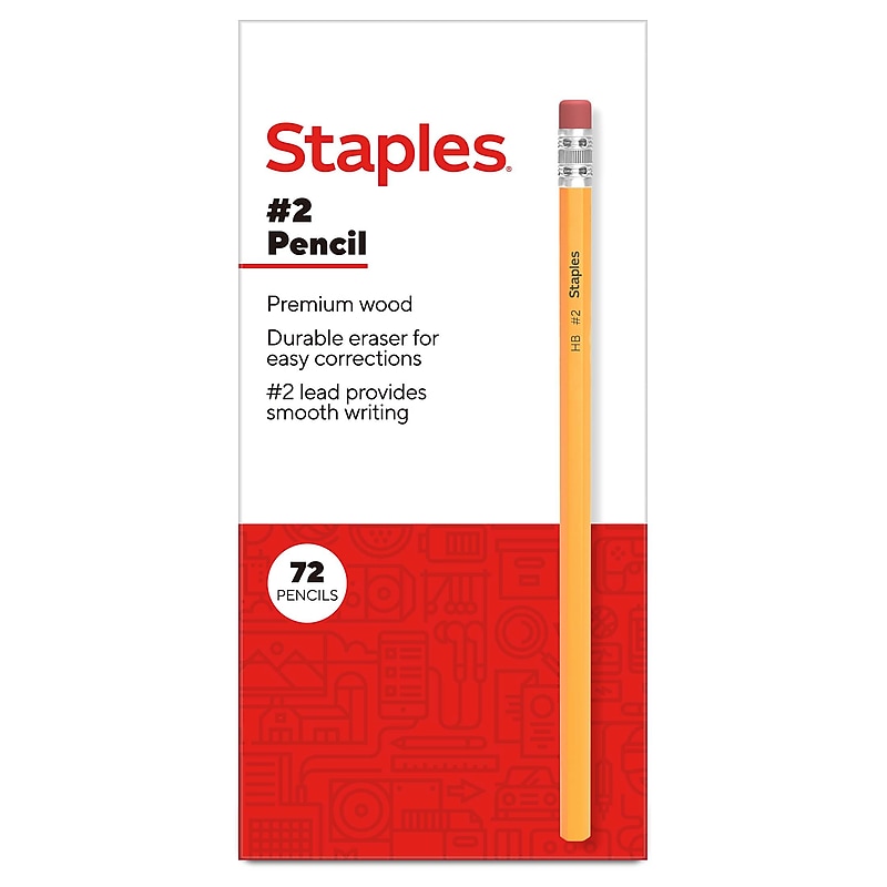 Staples Wooden Pencil, 2.2mm, #2 Medium Lead, 72/Pack (ST62810-CC) image 1