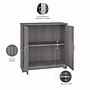 Bush Furniture Cabot 30"H Small Storage Cabinet with 2 Shelves, Modern Gray (WC31398)~#|#~12D8D0A0-1F24-4323-912950C99229B660_sc7