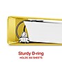 Staples 1 1/2" 3-Ring View Binders, D-Ring, Yellow (58685)~#|#~12DD0691-28D0-4227-9D60211B59E17EB2_sc7