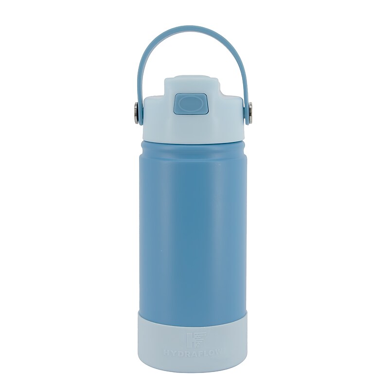HYDRAFLOW Stainless Steel Triple Wall Insulated Water Bottle, 14 oz., Blue (351455) image 1