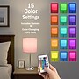 Simple Designs 19.5" LED Table Lamp, Brushed Steel/Light Pink Shade (LT2024-LPK-CCLB)~#|#~12E2D067-57AF-4145-A4D39899CC63FBF5_sc7