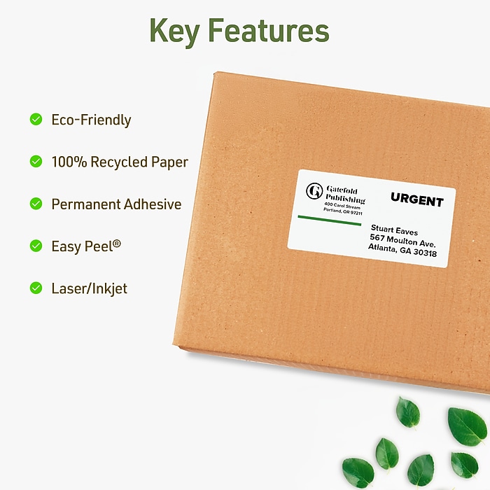 Avery EcoFriendly Laser/Inkjet Shipping Labels, 2