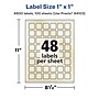Avery Pearlized Ivory Square Multipurpose Labels, 1" x 1", Ivory, 4800/Box (94103)~#|#~12E7EB54-5CA8-4FC7-B156A34FC25A4C7B_sc7
