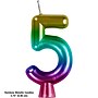Creative Converting Metallic 5 Birthday Candles, Rainbow, 12/Pack (365109)~#|#~12E8B877-9A03-4B3A-882E929A20873AE5_sc7