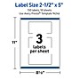 Avery Rectangle Laser Multipurpose Labels, 2.5" x 5", White, 150/Box (19479399326)~#|#~12EB7937-251D-4F84-BC574B1DD33DF036_sc7