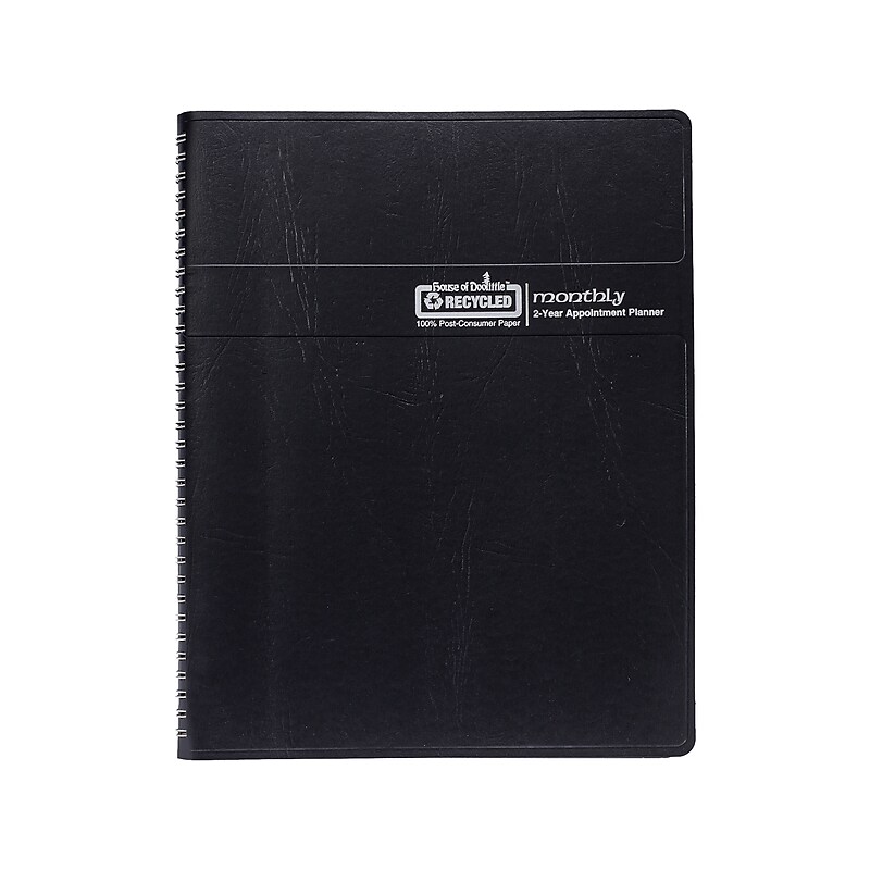2024-2025 House of Doolittle 8.5" x 11" Monthly Appointment Book, Black (2620-02-24) image 1