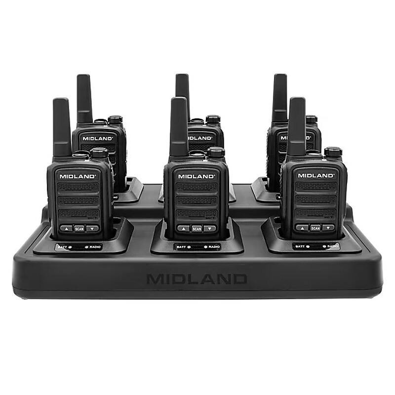 Midland BR Heavy Duty License Free FRS Business Radio, Black, 6/Pack (BR10X6) image 1