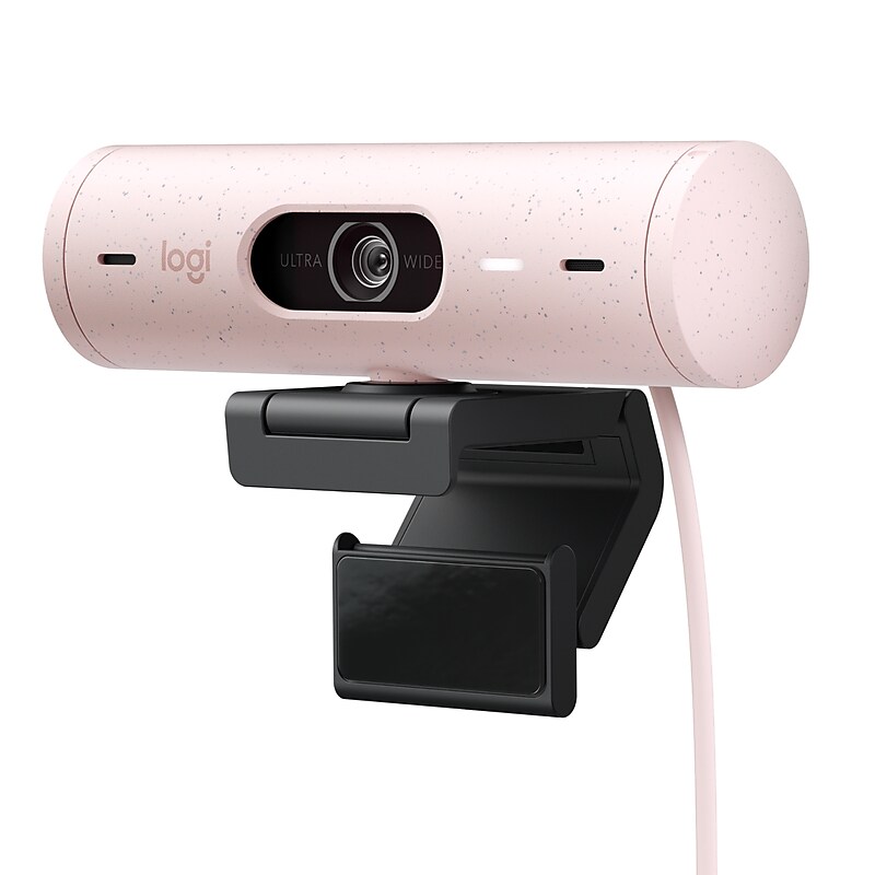Logitech Brio 500 HD Webcam, 4 Megapixels, Rose  (960-001432) image 1