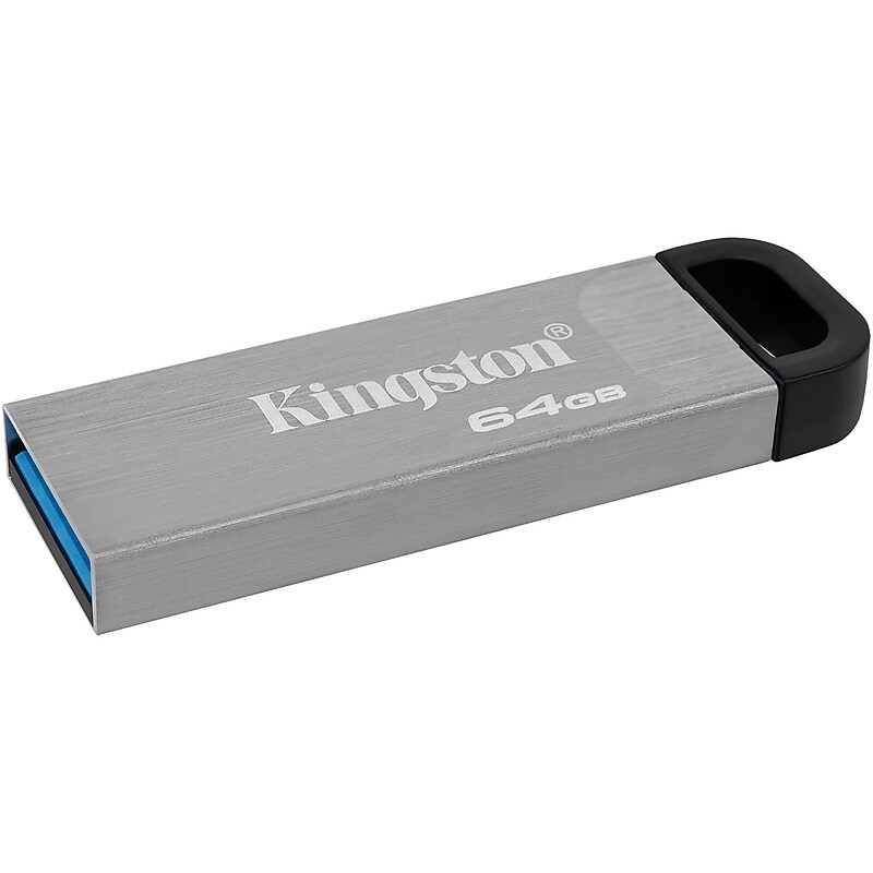 Kingston DataTraveler Kyson 64GB USB 3.2 Type A Flash Drive, Silver (DTKN/64GB) image 1