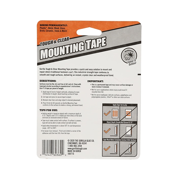 Hangman Adhesive Hanging Tape 1 ct Hangman Adhesive Hanging Tape 1 ct
