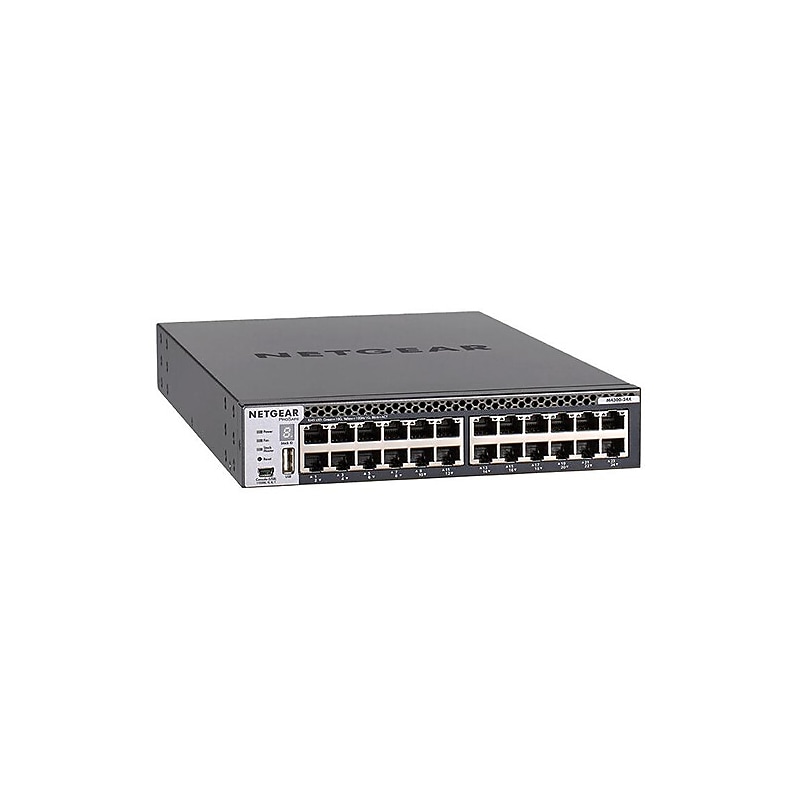 Netgear 24 Ethernet Ports Managed Switch, 10 Gbps, Black (XSM4324CS-100NES) image 1
