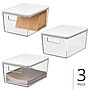 iDESIGN Small Stackable Plastic Storage Bin, Clear, 3/Pack (27994M3)~#|#~130FFB86-61B9-426A-B728CF38608B3651_sc7