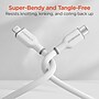 HyperGear Flexi Pro USB-C to Lightning Soft-Touch Silicone Fast Charge and Sync Cable, 10 ft., White (16007)~#|#~13105C5D-0ACD-4F8C-A0CD940C030A3177_sc7