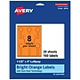 Avery Laser/Inkjet Multipurpose Decorative Edge Labels, 1.5" x 4", Bright Orange, 160/Pack (94116)~#|#~131166C8-F5C2-401C-8A32BCDE1A38C496_sc7