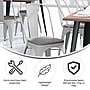 Flash Furniture Perry Indoor-Outdoor Stackable Chair, White with Gray Seat (CH31230WHPL1G)~#|#~13169972-E91A-46A1-843F8E60547001DD_sc7